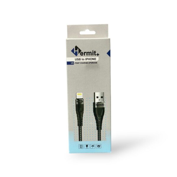کابل شارژ کنفی USB به آیفون فست شارژ هرمیت USB to IPHONE
