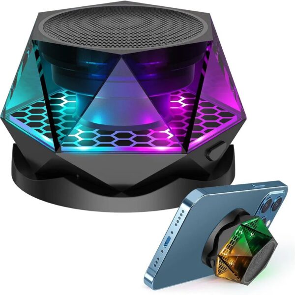 اسپیکر مغناطیسی و استند موبایل با نور RGB