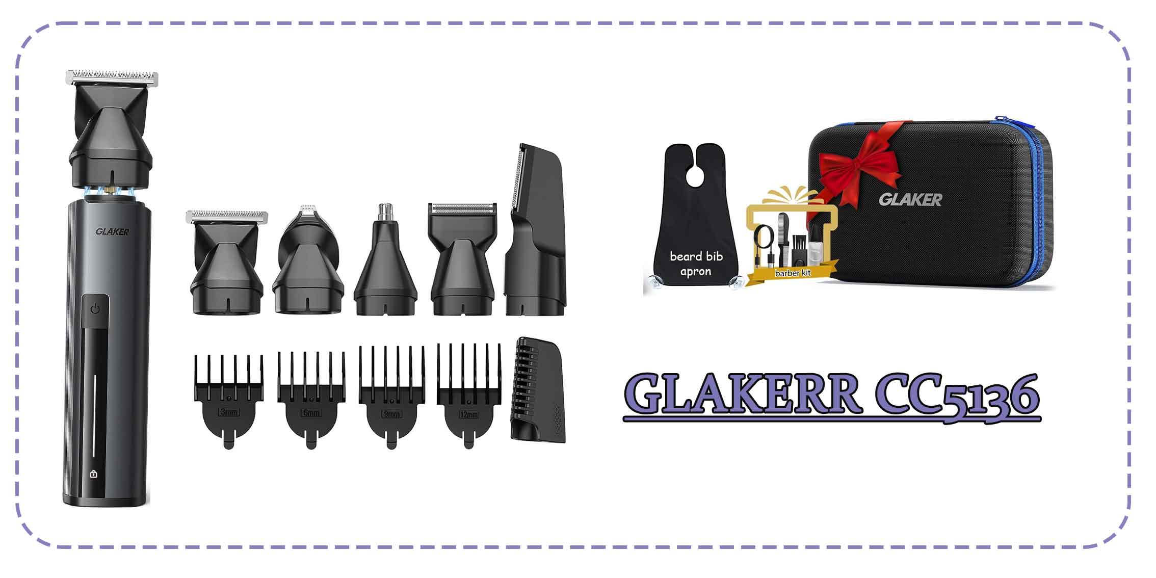 ماشین اصلاح شش کاره گلاکر مدل GLAKER CC5136