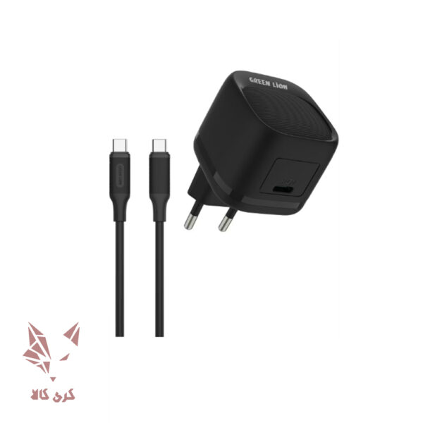 شارژر دیواری فست گرین لاین PD20W+QC همراه با کابل