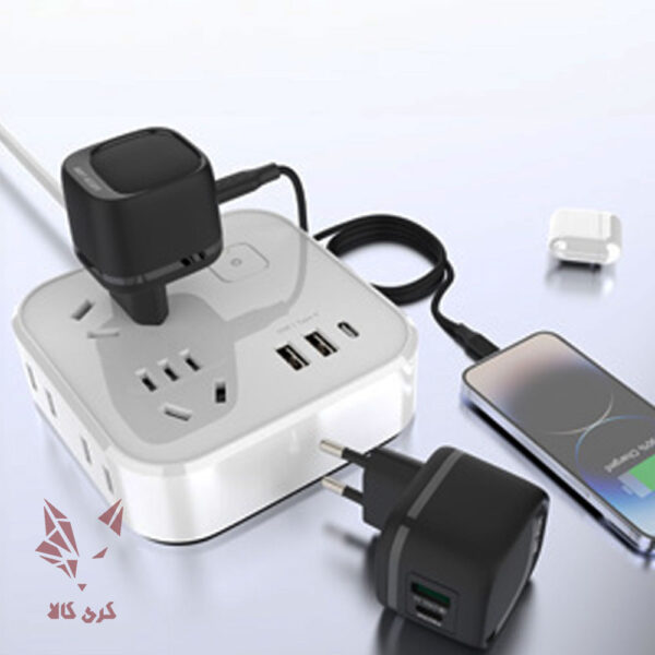شارژر دیواری فست گرین لاین PD20W+QC همراه با کابل