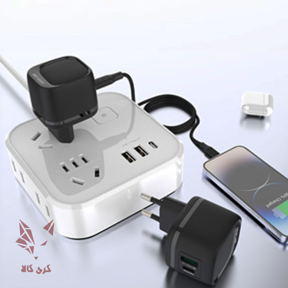 شارژر دیواری فست گرین لاین PD20W+QC همراه با کابل